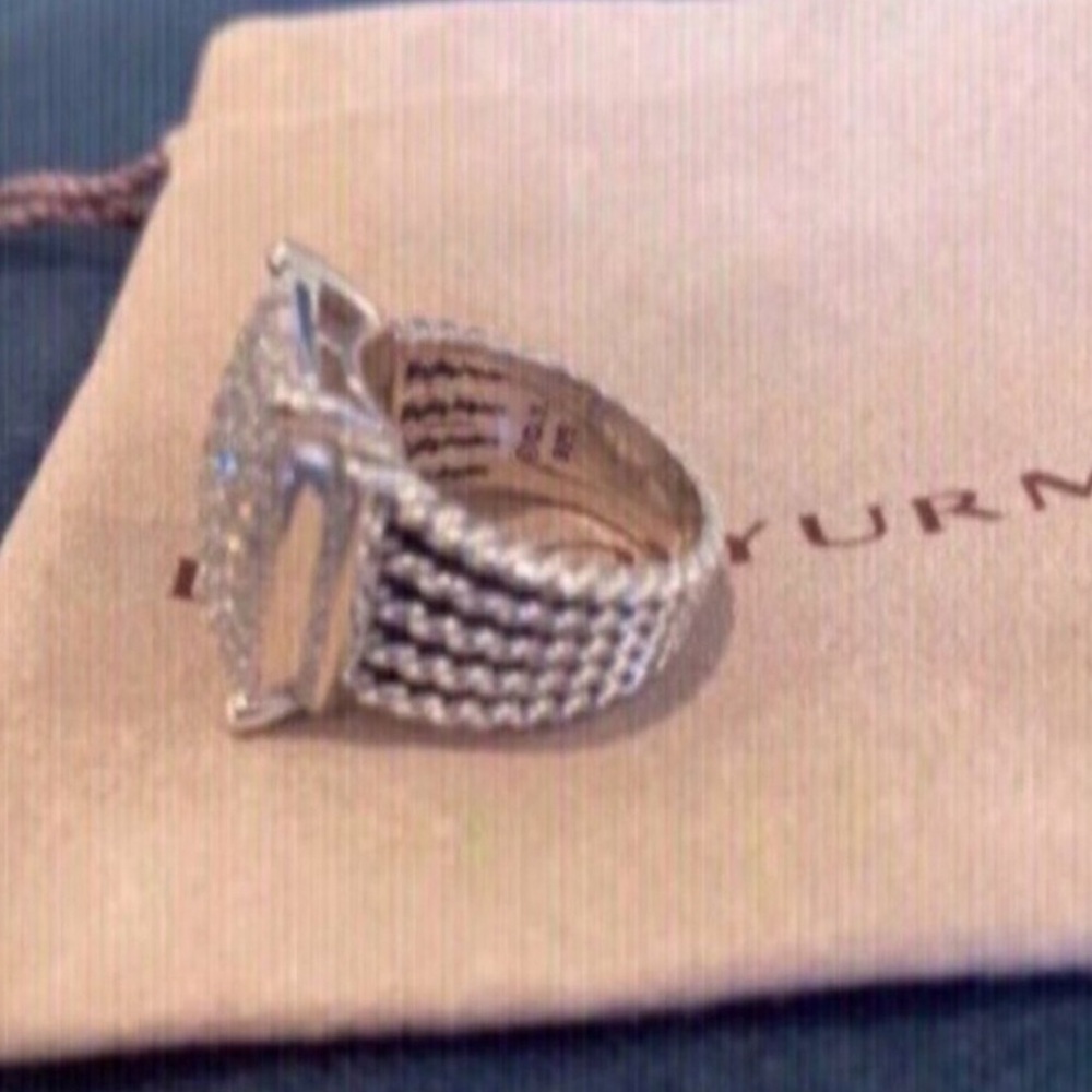 Dazzling Silver Statement Ring Sz7 - image 2